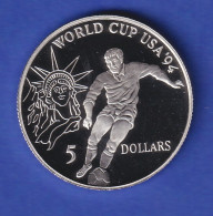 Silbermünze Niue (Savage Island) 1991 Fußball-WM USA  5 Dollars, 10g Ag500 - Sonstige – Ozeanien