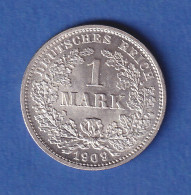 Deutsches Kaiserreich Silber-Kursmünze 1 Mark 1909 D Stg - Otros & Sin Clasificación