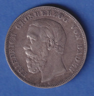Dt. Kaiserreich - Baden Grossherzog Friedrich Silbermünze 5 Mark 1876 G - Altri & Non Classificati