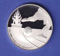 Laos Silbermünze 1000 Kip Fußball-Weltmeisterschaft 2006 PP - Other - Asia