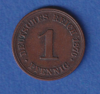 Deutsches Reich Kursmünze 1 Pfennig 1876 E Ss - Otros & Sin Clasificación