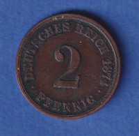 Deutsches Reich Kursmünze 2 Pfennig 1874 G Ss - Altri & Non Classificati