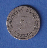 Deutsches Reich Kursmünze 5 Pfennig 1875 E Ss - Sonstige & Ohne Zuordnung