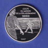 Elfenbeinküste 2007 Silbermünze 1000 Fr Fußball-WM 2006 Elfmeter PP - Autres – Afrique