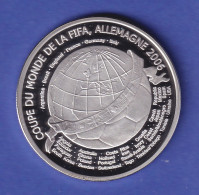 Kongo Silbermünze 1000 Francs Fußball-Weltmeisterschaft 2006 PP - Andere - Afrika