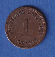 Deutsches Reich Kursmünze 1 Pfennig 1875 D Ss - Autres & Non Classés