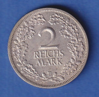 Deutsches Reich Silber-Kursmünze 2 Reichsmark 1926 E - Autres & Non Classés