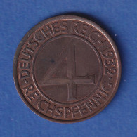 Deutsches Reich Kursmünze 4 Reichspfennig 1932 E - Autres & Non Classés