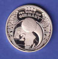 Südafrika 2005 Silbermünze 2 Rand Fußball-Weltmeisterschaft 2006 PP - Otros – Africa