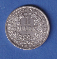 Deutsches Kaiserreich Silber-Kursmünze 1 Mark 1909 G Stg - Altri & Non Classificati