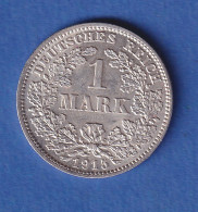 Deutsches Kaiserreich Silber-Kursmünze 1 Mark 1915 J Stg - Other & Unclassified