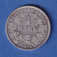Deutsches Kaiserreich Silber-Kursmünze 1 Mark 1875 D - Sonstige & Ohne Zuordnung