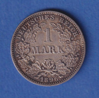 Deutsches Kaiserreich Silber-Kursmünze 1 Mark 1896 E - Autres & Non Classés
