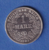 Deutsches Kaiserreich Silber-Kursmünze 1 Mark 1903 J - Altri & Non Classificati