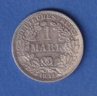 Deutsches Kaiserreich Silber-Kursmünze 1 Mark 1911 F - Autres & Non Classés