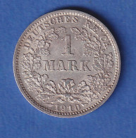 Deutsches Kaiserreich Silber-Kursmünze 1 Mark 1910 D - Other & Unclassified