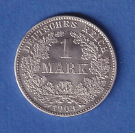 Deutsches Kaiserreich Silber-Kursmünze 1 Mark 1903 G Stg - Altri & Non Classificati