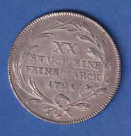 Frankfurt Silbermünze 1/2 Taler 1791 - Other & Unclassified