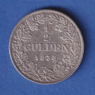 Baden  Silbermünze 1/2 Gulden Großherzog Leopold 1838  - Sonstige & Ohne Zuordnung