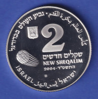 Israel Silbermünze 2 Schekel Fußball-WM In Deutschland 2004 PP - Otros – Asia