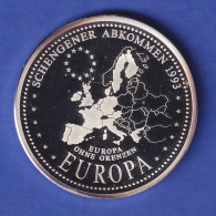 Silbermedaille Schengener Abkommen - EU - Europa Ohne Grenzen 1993 - Zonder Classificatie