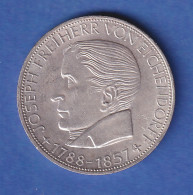  5DM Silber-Gedenkmünze 1957 Joseph Freiherr Von Eichendorff, Vorzügliche Erh. - 5 Marcos