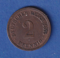 Deutsches Reich Kursmünze 2 Pfennig 1875 J Vz - Andere & Zonder Classificatie