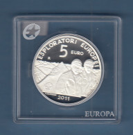 San Marino 2011 Silber-Gedenmünze Europäische Entdecker PP  - Saint-Marin