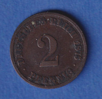 Deutsches Reich Kursmünze 2 Pfennig 1875 C Ss - Autres & Non Classés