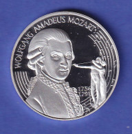 Österreich Silbermünze 25 ECU Wolfgang Amadeus Mozart 1996 PP - Austria