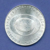 Österreich 50-Schilling Silber-Gedenkmünze 1974, 50 Jahre Rundfunk - Austria