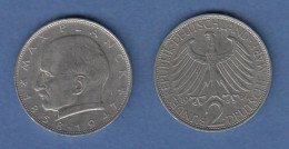 Bundesrepublik Kursmünze 2 Mark Max Planck 1966 J - Altri & Non Classificati