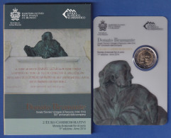 San Marino 2-Euro Gedenkmünze 2014 DONATO BRAMANTE Stgl Im Folder  - San Marino