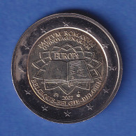 Belgien 2007 2-Euro-Sondermünze Römische Verträge Bankfr. Unzirk.  - Other & Unclassified