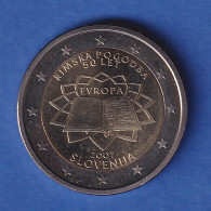 Slowenien 2007 2-Euro-Sondermünze Römische Verträge Bankfr. Unzirk.  - Slowenien