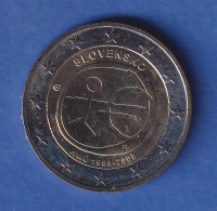 Slowakei 2009 2-Euro-Sondermünze Währungsunion Bankfr. Unzirk.  - Slovaquie