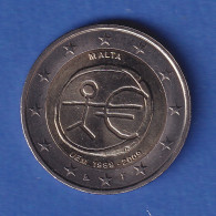 Malta 2009 2-Euro-Sondermünze Währungsunion Bankfr. Unzirk.  - Malta