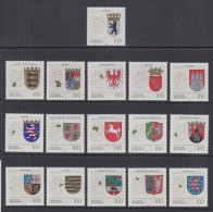 Bundesrepublik 1992-94 Wappen Aller 16 Bundesländer Kpl. Satz Postfrisch ** - Nuovi