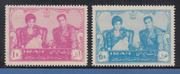 Persien / Iran 1961 Reza Schah Pahlavi, Farah Diba, Prinz Cyrus  Nr. 1099-1100  - Iran