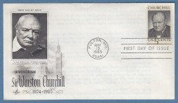 USA 1965 Winston Churchill, FDC 13. Mai 1965. Darin Beiblatt Mit Text V. Kennedy - Otros & Sin Clasificación