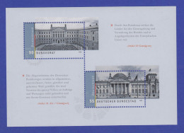 Bundesrepublik 2009 Blockausgabe Deutscher Bundestag  Mi.-Nr. Block 76 ** - Other & Unclassified