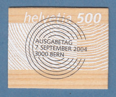 Schweiz 2004 Holz-Briefmarke Mi.-Nr. 1889 Mit Zentr. Ersttagsstempel - Autres & Non Classés