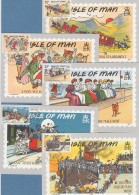 Isle Of Man 1990 Mi.-Nr. 422-26 Lustige Alte Ansichtskarten Auf 5 Maximumkarten - Isle Of Man