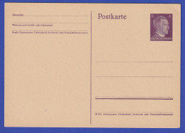 Deutsches Reich Ganzsache Postkarte 6 Pf Hitler Mi.-Nr. P 299 I Ungebraucht * - Ocupación 1938 – 45