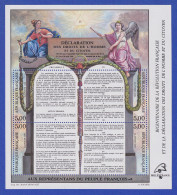 Frankreich 1989 200 Jahre Französische Revolution Menschenrechte Mi.-Nr. Bl.9 ** - Other & Unclassified