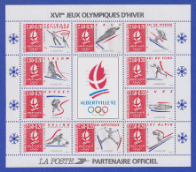 Frankreich 1992 Olympische Winterspiele Albertville Mi.-Nr. Bl.12 ** - Sonstige & Ohne Zuordnung