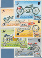 Isle Of Man 1987 Mi.-Nr. 339-43 Motorrad-Rennen Tourist Trophy 5 Maximumkarten - Isola Di Man