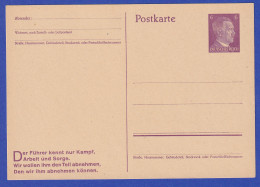 Deutsches Reich Ganzsache Postkarte 6 Pf Hitler Mi.-Nr. P 312 09 Ungebraucht * - Occupation 1938-45