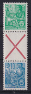 DDR 1957 5-Jahresplan Senkr. Zusammendruck SZ 5 ** - Se-Tenant