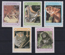 Laos 1993 Säugetiere Hörnchen Lemuren Affe Mi.-Nr. 1353-1357 Postfrisch **  - Laos